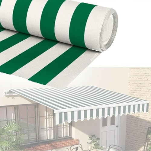 GZYHDC Ausziehbare Terrassenmarkise, Stoff, für den Außenbereich, Sonnenschutz, Ersatzabdeckung, wetterbeständig, Polyester, Baldachin, gestreift, 4,9 x 1,5 m GZYHDC Ausziehbare Terrassenmarkise, Stoff, für den Außenbereich, Sonnenschutz, Ersatzabdeckung, wetterbeständig, Polyester, Baldachin, gestreift, 4,9 x 1,5 m von GZYHDC