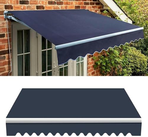 GZYHDC Ausziehbare Terrassenmarkise für den Außenbereich, Ersatzstoff, wasserdicht, wasserdicht bis winddicht, Sonnenschutz, Polyester, Worebo von GZYHDC