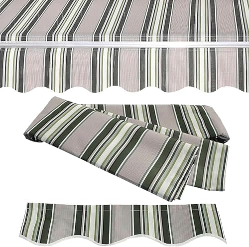 GZYHDC Ausziehbares Ersatzgewebe für Terrassenmarkise, wasserdichtes Polyester, für den Außenbereich, Sonnenschutz für Fensterabdeckung (nur Stoff), 2,5 x 2 m von GZYHDC
