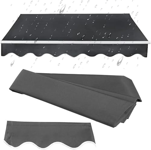 GZYHDC Ausziehbares Markisen-Ersatzgewebe, oben mit wasserdichtem Markise, Polyester bezogen, Schattenstoff mit Sonnenschirmschutz für Terrassenfenster von GZYHDC