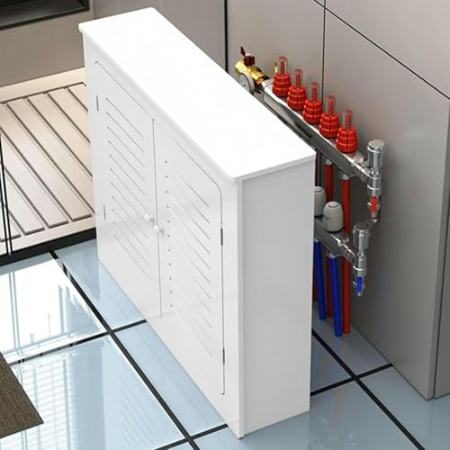 GZYHDC Moderne Heizkörperabdeckung für Schrank, PVC-Heizungsabdeckung mit 2 Türen für Wohnzimmer, Wohnmöbel, Badezimmerschrank von GZYHDC