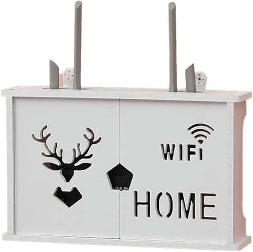 GZYHDC Router Aufbewahrungsbox Router Regal Router Box Wandaufbewahrung Wlan Wireless Regal Aufbewahrungsbox TV Decoder montiert auf der von GZYHDC