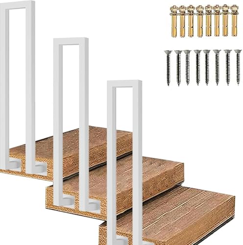 GZYHDC Treppengeländer 35~100cm, Weiße Metallschienen für Außentreppen, Handlauf Übergangshandlauf für Außenseitenmontage, mit Installations-Kit (85cm) von GZYHDC