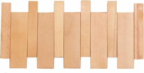 GZYHDC Wandmontierte Holzstangen Haken Haken Im Hochleistungsklavierstil Kleiderkleiderregal Mit 4 Haken Für Mäntel Tastenhüte Roben Und Handtücher Bienenholz Holz Finish von GZYHDC