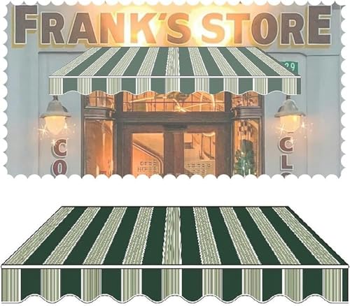 GZYHDC Wasserdichte, einziehbare Ersatz-Stoffabdeckung für den Außenbereich, Sonnenschutz, 4 x 3 m, 4,9 x 4 m von GZYHDC