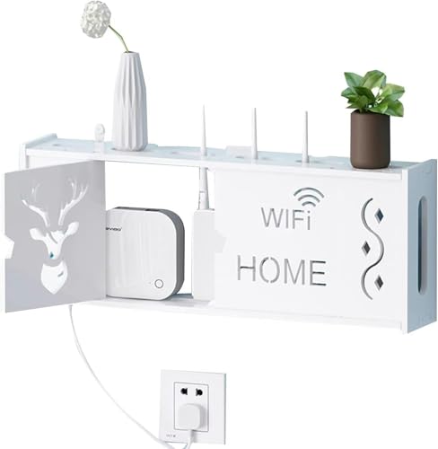GZYHDC router aufbewahrungsbox router rack wandmontage wlan aufbewahrungsbox weiß für router router router regal tv schränke set wandregal für von GZYHDC
