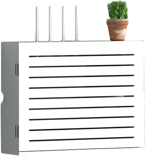 GZYHDC router aufbewahrungsbox wireless wifi aufbewahrungsbox multimedia aufbewahrungsbox holz dekorative abdeckung weiß schweberegal wandregal tv halterung von GZYHDC