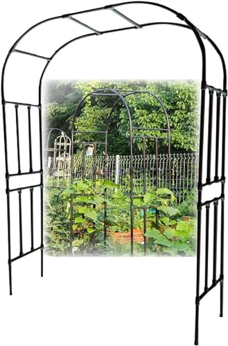 Gartenbogen, groß, wetterfest, Metall, Pergola, Gartenbogen für Hochzeit, Party, Hof, Kletterpflanze, Dekoration, Breite 120-320 cm, Höhe 240 cm (Farbe: Weiß Gartenbogen, groß, wetterfest, Metall, Pergola, Gartenbogen für Hochzeit, Party, Hof, Kletterpflanze, Dekoration, Breite 120-320 cm, Höhe 240 cm (Farbe: Weiß von GZYHDC