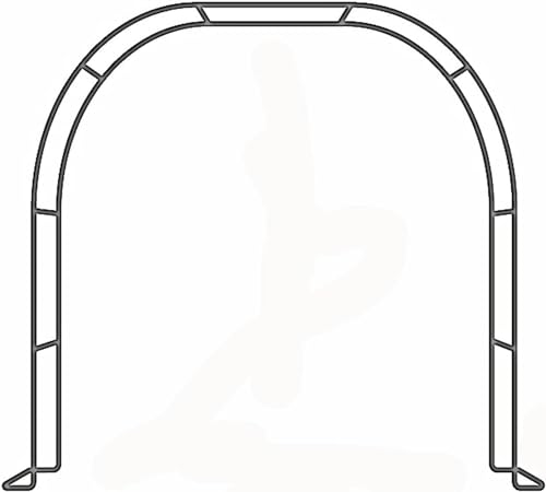 Hochzeitsbogen aus Metall, Gartenbogen mit Sockel, Gartenpavillons, Breite 80–350 cm, Außen-Innenbereich, Gartenstütze, Pflanzen (Größe: Breite 240 x Höhe 220 cm) von GZYHDC