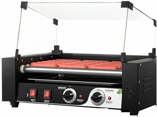 Kommerzieller Hot Dog Rollergrill mit Antihaft-Rollen, abnehmbarer Tropfschale & Abdeckung, Dual-Temperaturregelung für perfekt gekochte Würste, ideal für Frühstück und Snack-Service Kommerzieller Hot Dog Rollergrill mit Antihaft-Rollen, abnehmbarer Tropfschale & Abdeckung, Dual-Temperaturregelung für perfekt gekochte Würste, ideal für Frühstück und Snack-Service von GZYHDC