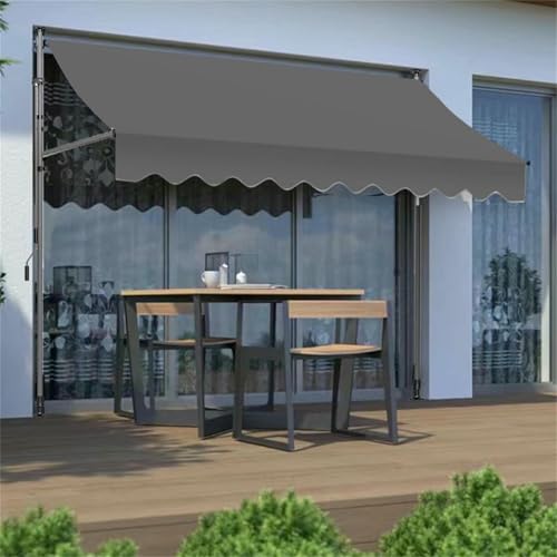 Manuelle einziehbare Markise aus Polyester mit Handkurbel, verstellbare Markise für Terrassentür, Fenster, Terrassentür, Garten, Balkon, G, 350 x 120 cm Manuelle einziehbare Markise aus Polyester mit Handkurbel, verstellbare Markise für Terrassentür, Fenster, Terrassentür, Garten, Balkon, G, 350 x 120 cm von GZYHDC
