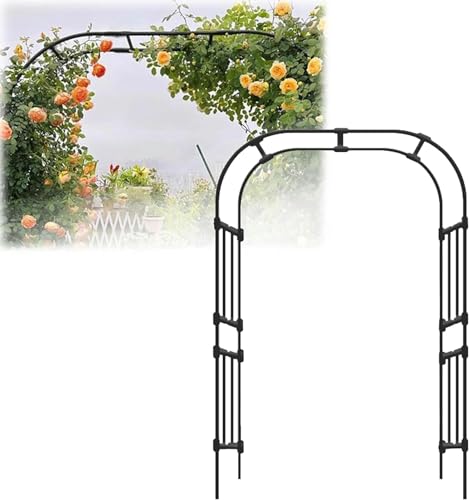 Robuster Gartenbogen Kletterpflanze, Breite 120/200/240/280/300/300/320 cm für Dekoration Bauernhof und Garten Nauziare (Größe: 240 x 240 cm) von GZYHDC