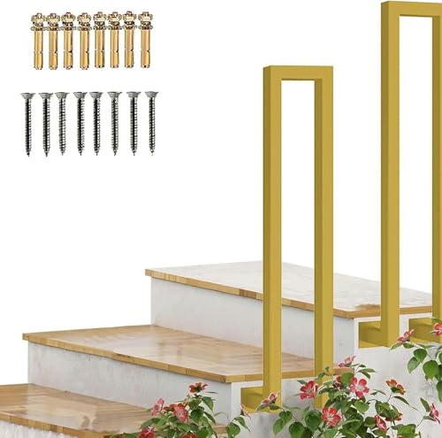 Treppengeländer-Handlauf, rutschfeste Sicherheits-Stützstange, für Innen- und Außenbereich, Garten, Balkon, Treppen, Dekoration, Haltegriff (35–100 cm) von GZYHDC
