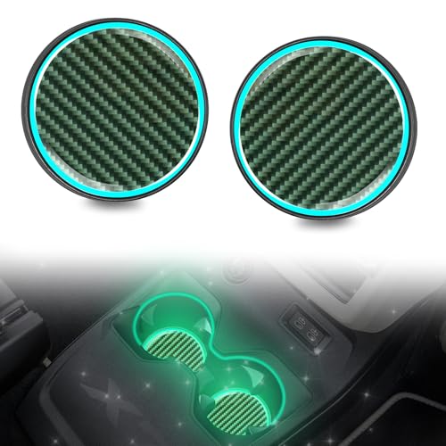 Auto Untersetzer Auto Getränkehalter Einsatz 2 Stück Anti-Rutsch Luminous Getränk Untersetzer Universal Innenraum wasserdichte für Getränkehalter im Car Auto Untersetzer Auto Getränkehalter Einsatz 2 Stück Anti-Rutsch Luminous Getränk Untersetzer Universal Innenraum wasserdichte für Getränkehalter im Car von GZYYANG