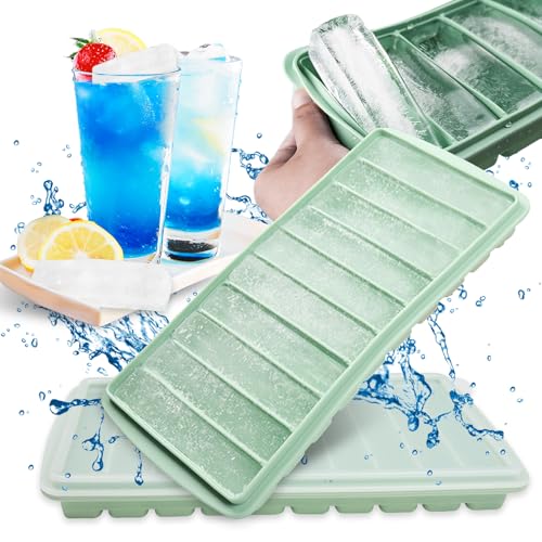 GZYYANG Eiswürfelform mit Deckel, Eiswürfelform Silikon Länglich, BPA-Frei Silikon Eiswürfelform, 10-Fäche Eiswürfelform, Ice Cube Tray für Frozen Drinks, Whiskey und Cocktails GZYYANG Eiswürfelform mit Deckel, Eiswürfelform Silikon Länglich, BPA-Frei Silikon Eiswürfelform, 10-Fäche Eiswürfelform, Ice Cube Tray für Frozen Drinks, Whiskey und Cocktails von GZYYANG