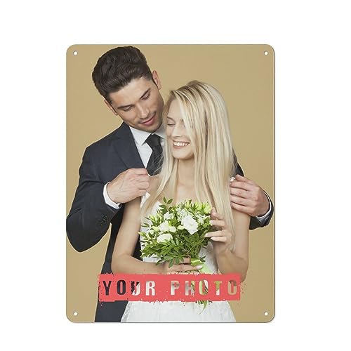 GZYZXP Blech-Schild selbst gestalten - Blech-Schild mit Foto und Text selbst gestalten, Fotoblechschild, Schilder selbst gestalten, wetterfestes Metallschild,Geschenk für Freunde/Familie Geschenk von GZYZXP