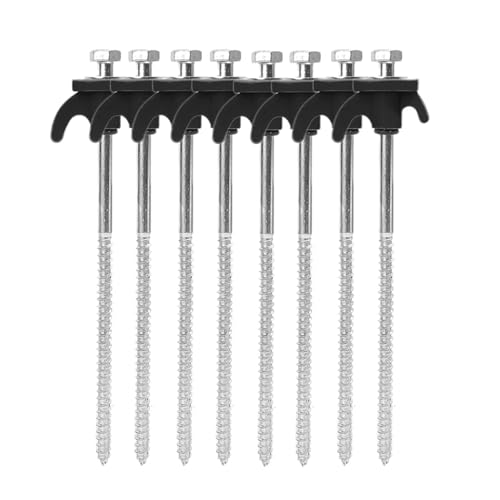 10/8/4/2 Stück Schraubanker-Zeltpflöcke 20 Cm Kohlenstoffstahl-Zeltpflöcke Spike-Haken Campingzeltnagel Spiraltyp-Überdachungspflöcke For Den Außenbereich(Black - 8pcs) von GZZBDGFIY