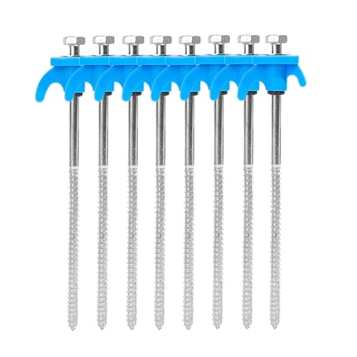 10/8/4/2 Stück Schraubanker-Zeltpflöcke 20 Cm Kohlenstoffstahl-Zeltpflöcke Spike-Haken Campingzeltnagel Spiraltyp-Überdachungspflöcke For Den Außenbereich(Blue - 8pcs) von GZZBDGFIY