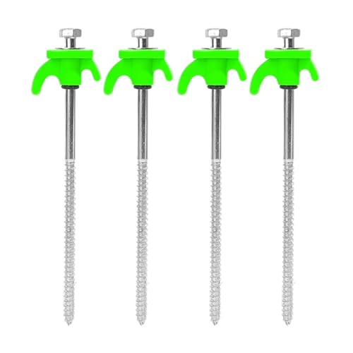 10/8/4/2 Stück Schraubanker-Zeltpflöcke 20 Cm Kohlenstoffstahl-Zeltpflöcke Spike-Haken Campingzeltnagel Spiraltyp-Überdachungspflöcke For Den Außenbereich(Green - 4pcs) von GZZBDGFIY