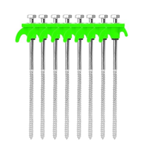 10/8/4/2 Stück Schraubanker-Zeltpflöcke 20 Cm Kohlenstoffstahl-Zeltpflöcke Spike-Haken Campingzeltnagel Spiraltyp-Überdachungspflöcke For Den Außenbereich(Green - 8pcs) von GZZBDGFIY