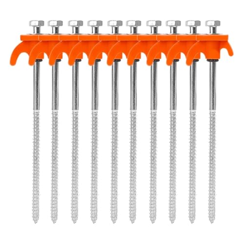10/8/4/2 Stück Schraubanker-Zeltpflöcke 20 Cm Kohlenstoffstahl-Zeltpflöcke Spike-Haken Campingzeltnagel Spiraltyp-Überdachungspflöcke For Den Außenbereich(Orange - 10pcs) von GZZBDGFIY