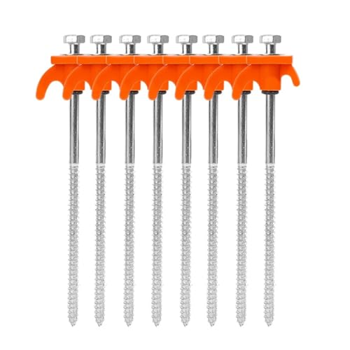 10/8/4/2 Stück Schraubanker-Zeltpflöcke 20 Cm Kohlenstoffstahl-Zeltpflöcke Spike-Haken Campingzeltnagel Spiraltyp-Überdachungspflöcke For Den Außenbereich(Orange - 8pcs) von GZZBDGFIY