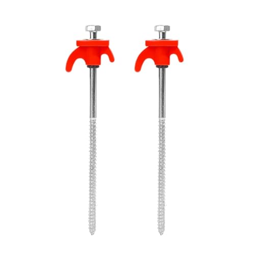 10/8/4/2 Stück Schraubanker-Zeltpflöcke 20 Cm Kohlenstoffstahl-Zeltpflöcke Spike-Haken Campingzeltnagel Spiraltyp-Überdachungspflöcke For Den Außenbereich(Red - 2pcs) von GZZBDGFIY