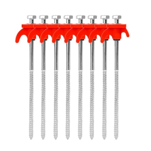10/8/4/2 Stück Schraubanker-Zeltpflöcke 20 Cm Kohlenstoffstahl-Zeltpflöcke Spike-Haken Campingzeltnagel Spiraltyp-Überdachungspflöcke For Den Außenbereich(Red - 8pcs) von GZZBDGFIY