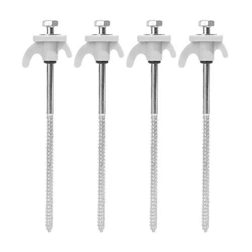 10/8/4/2 Stück Schraubanker-Zeltpflöcke 20 Cm Kohlenstoffstahl-Zeltpflöcke Spike-Haken Campingzeltnagel Spiraltyp-Überdachungspflöcke For Den Außenbereich(White - 4pcs) von GZZBDGFIY