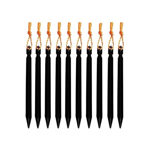 10 Stück 18 Cm Aluminiumlegierung Zelt Mit Spikes For Reisen Outdoor Camping Zubehör Planennägel Erdungsnägel(Balck) von GZZBDGFIY