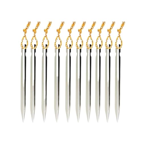 10 Stück 18 Cm Aluminiumlegierung Zelt Mit Spikes For Reisen Outdoor Camping Zubehör Planennägel Erdungsnägel(Slive) von GZZBDGFIY