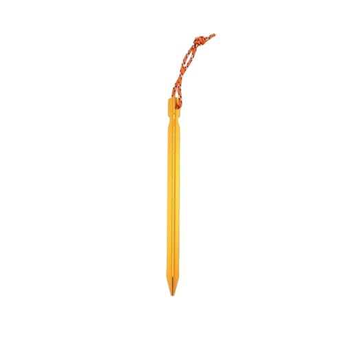 10 Stück 18 Cm Zeltheringe Aluminium Zelthering Bodennägel Mit Reflektierendem Seil Outdoor Camping Wanderausrüstung Zeltzubehör(Yellow-10pcs) von GZZBDGFIY