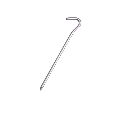 10 Stück Aluminium-Zeltpflöcke Mit Haken, Outdoor-Reise-Camping-Planenpflöcke, Bodenpflöcke, Harte Und Leichte Zeltpflöcke, Markise(A 10pcs) von GZZBDGFIY