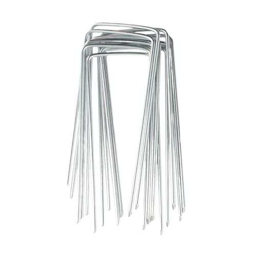 10 Stück Boden-U-Zeltheringe, Verzinktes Metall, Silberfarben, For Pavillon, Camping, Plane, Haken, 10/15/20 Cm Länge, Breites Anwendungsspektrum(10cm) von GZZBDGFIY