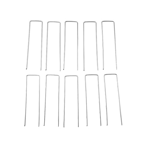 10 Stück Boden-U-Zeltheringe, Verzinktes Metall, Silberfarben, For Pavillon, Camping, Plane, Haken, 10/15/20 Cm Länge, Breites Anwendungsspektrum(15cm) von GZZBDGFIY