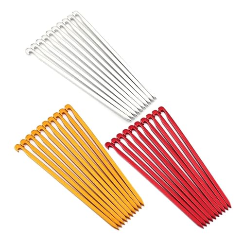10 Stücke 16cm Zelt Heringe Aluminium Legierung Baldachin Nagel Markise Spike(1set) von GZZBDGFIY
