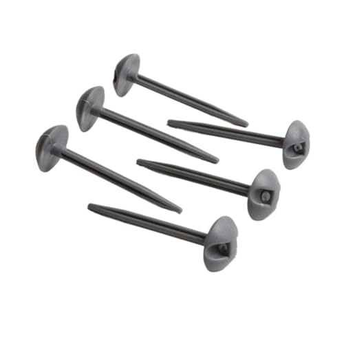 10 Stücke Pilz Gewölbte Teppich Heringe Marke 95mm Grau Zelt Heringe Kunststoff Garten Nägel Zelt(6pcs) von GZZBDGFIY