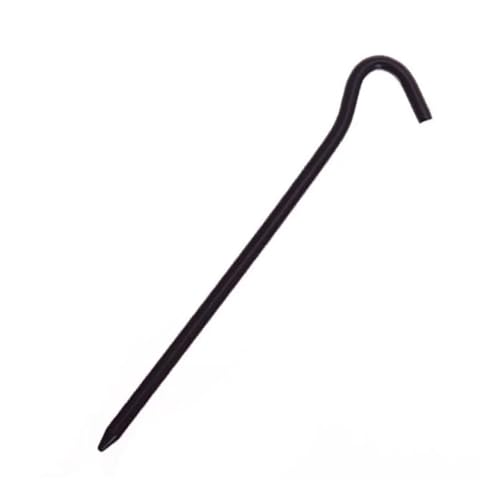 10 Teile/los 18cm Heringe Aluminium Runde Zelt Hering Legierung Heringe Outdoor Nägel Zelt Zubehör(Black) von GZZBDGFIY
