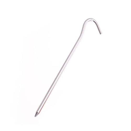 10 Teile/los 18cm Heringe Aluminium Runde Zelt Hering Legierung Heringe Outdoor Nägel Zelt Zubehör(Silver) von GZZBDGFIY