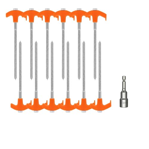12 Stück Zeltheringe For Einschrauben, Metallgewinde, Campingheringe Mit Sechskantkopf, For Camping, Terrasse, Garten, Vordächer 12 Stück Zeltheringe For Einschrauben, Metallgewinde, Campingheringe Mit Sechskantkopf, For Camping, Terrasse, Garten, Vordächer von GZZBDGFIY