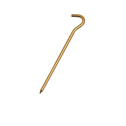 1PC 18cm Aluminium Legierung Zelt Nagel Mit Haken Outdoor Camping Stakes Boden Zelt Heringe For Hängematte Markise Baldachin Wandern Zubehör(Gold) von GZZBDGFIY