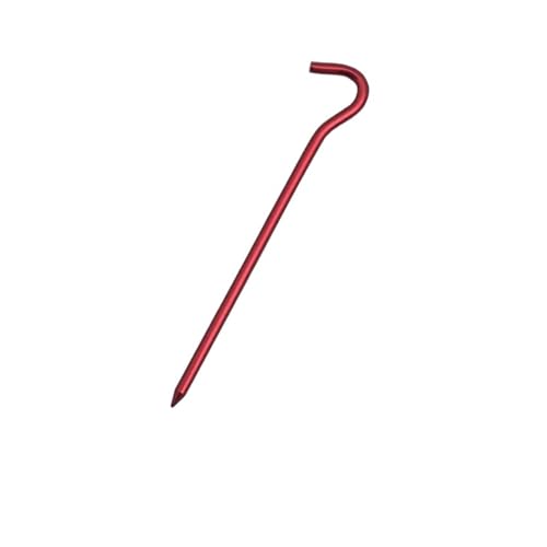 1PC 18cm Aluminium Legierung Zelt Nagel Mit Haken Outdoor Camping Stakes Boden Zelt Heringe For Hängematte Markise Baldachin Wandern Zubehör(Red) von GZZBDGFIY