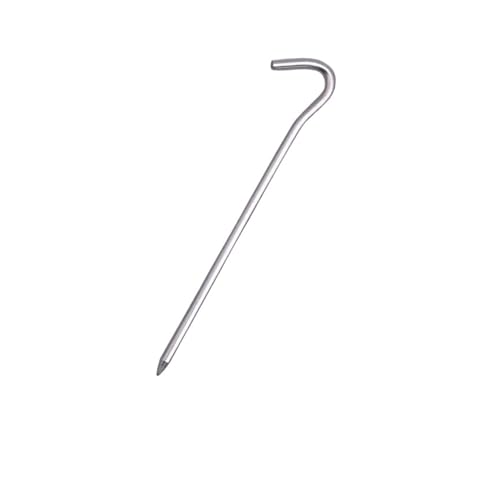 1PC 18cm Aluminium Legierung Zelt Nagel Mit Haken Outdoor Camping Stakes Boden Zelt Heringe For Hängematte Markise Baldachin Wandern Zubehör(Silver) von GZZBDGFIY