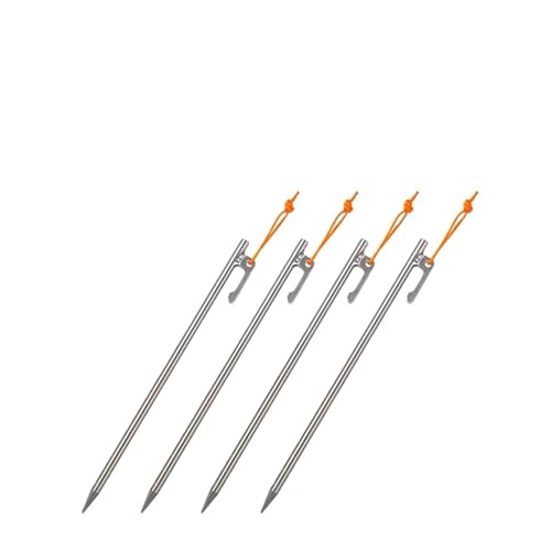 20CM/24CM/30CM Titanlegierung Baldachin Zeltheringe Pfähle Nägel For Outdoor Camping Harter Kiesboden 4PCS 8PCS(30cm 4pcs) von GZZBDGFIY