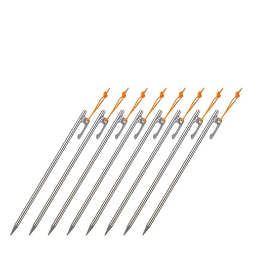 20CM/24CM/30CM Titanlegierung Baldachin Zeltheringe Pfähle Nägel For Outdoor Camping Harter Kiesboden 4PCS 8PCS(30cm 8pcs) von GZZBDGFIY