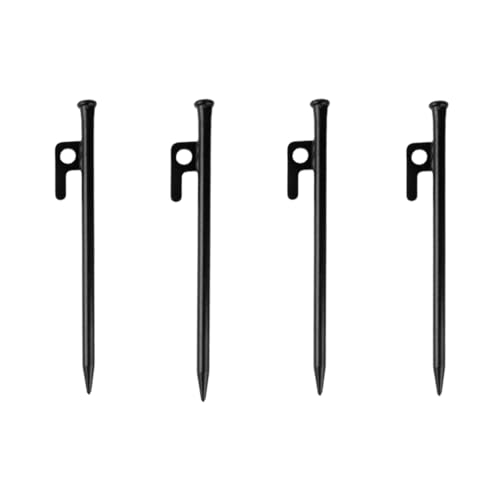 4 Stück Outdoor Verdickter Und Verlängerter Bodennagel Camping Winddichter Fester Nagel Baldachin Strand Großes Zelt Camping Nagel Stahlnagel(Black 40 cm) von GZZBDGFIY
