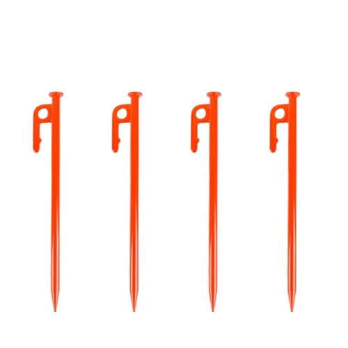 4 Stück Outdoor Verdickter Und Verlängerter Bodennagel Camping Winddichter Fester Nagel Baldachin Strand Großes Zelt Camping Nagel Stahlnagel(Orange 25 cm) von GZZBDGFIY