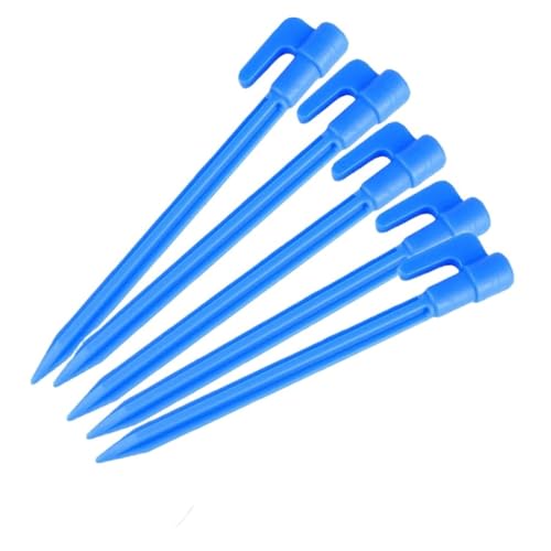 5/10 Stücke 14,5 Cm Heringe Kunststoff Zelt Hering 5 Farben Zelt Heringe Outdoor Nägel Camping Zelt Zubehör(Blue-10pcs) von GZZBDGFIY