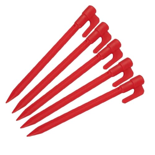 5/10 Stücke 14,5 Cm Heringe Kunststoff Zelt Hering 5 Farben Zelt Heringe Outdoor Nägel Camping Zelt Zubehör(Red-10pcs) von GZZBDGFIY