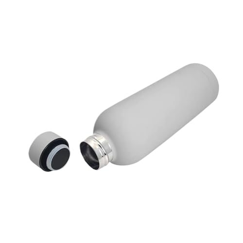 500 Ml Edelstahl-Isolierbecher Mit Kleiner Öffnung, Tragbare Outdoor-Sport-Wasserflasche(White) von GZZBDGFIY